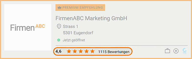 Screenshot FirmenABC-Empfehlungen