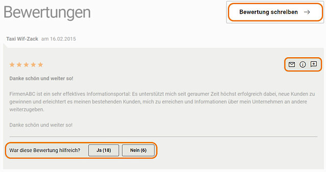 Screenshot FirmenABC-Bewertungen